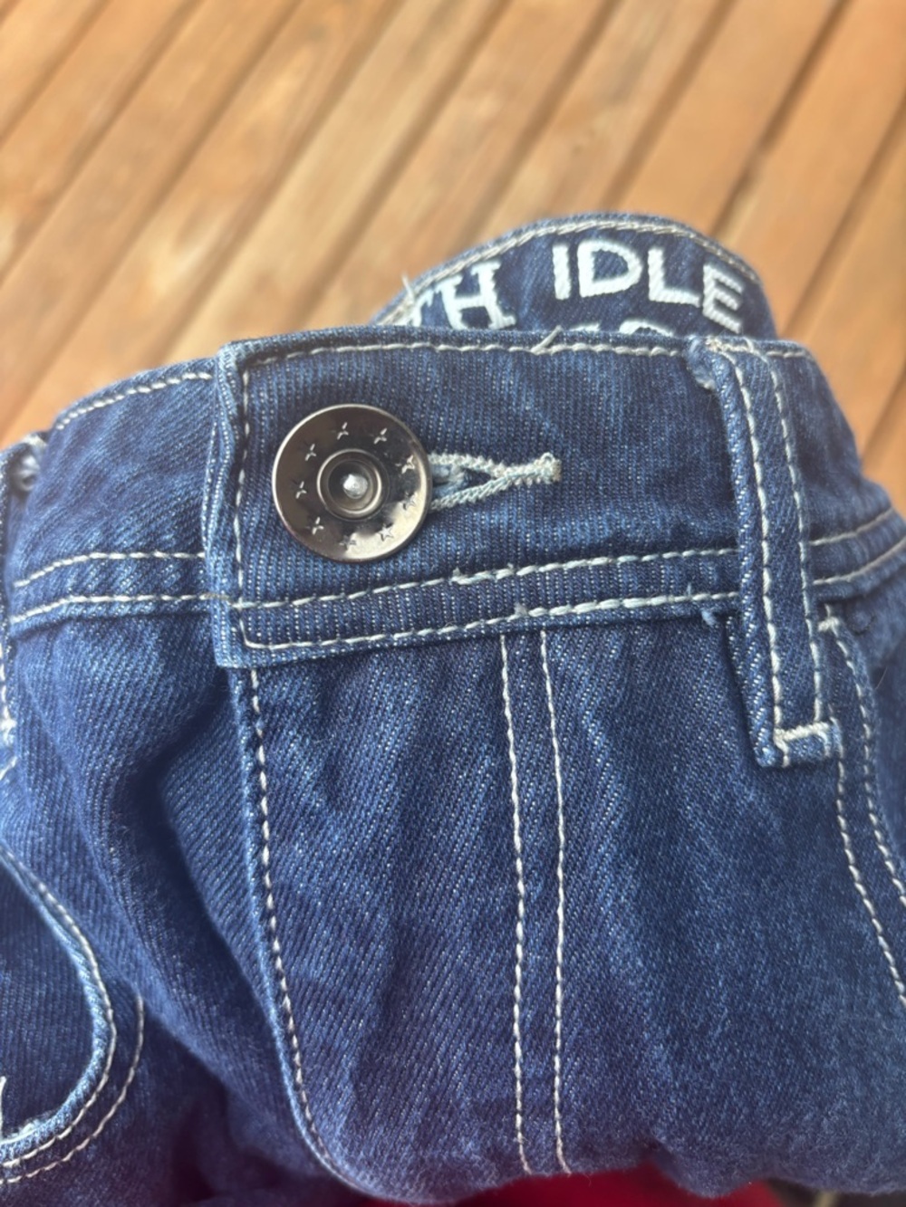 Ninth Hall Embroidered Blue Baggy Jeans - Picture 5 of 5